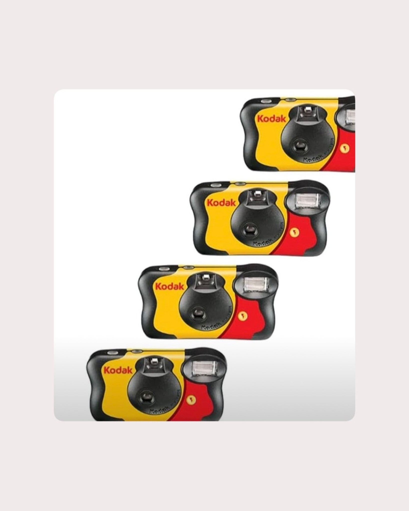 disposable cameras — not much difference between any of the popular kinds so whatever’s in stock! they are not cheap anymore 🙃 but you can save if you buy in bulk

disposable cameras | Kodak fun saver | fujifilm disposable camera | film camera

#LTKFamily #LTKSeasonal #LTKParties