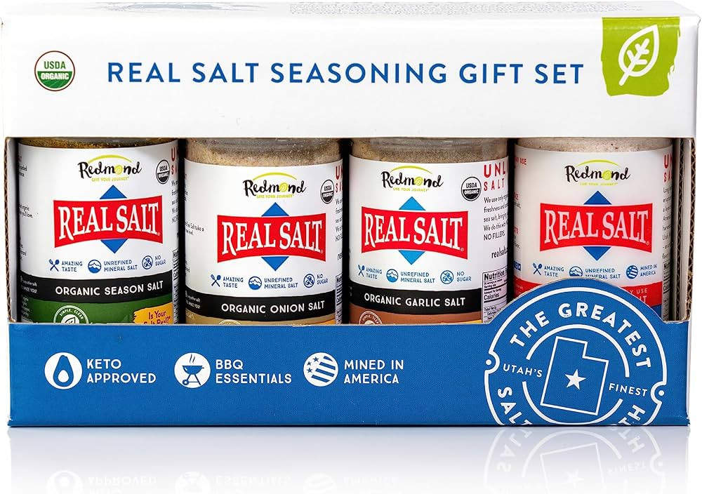 Redmond Real Sea Salt - Natural Unrefined Organic Gluten Free, Seasoning Set (1 Pack) | Amazon (US)