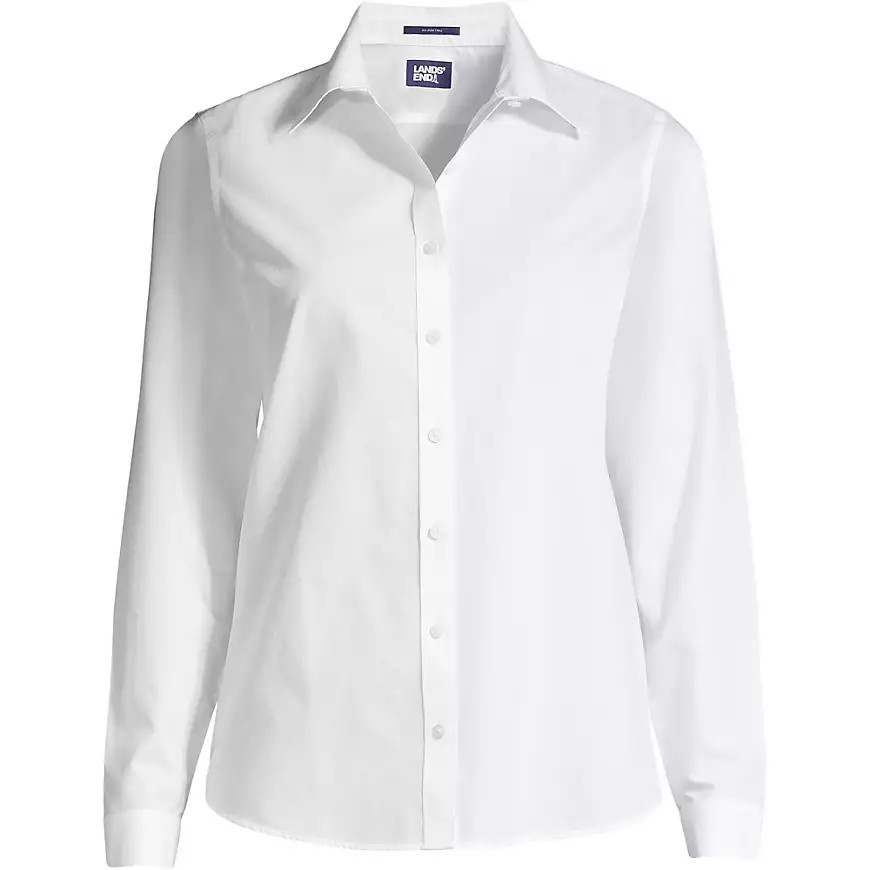 No Iron Button Front Shirt | Lands' End (US)