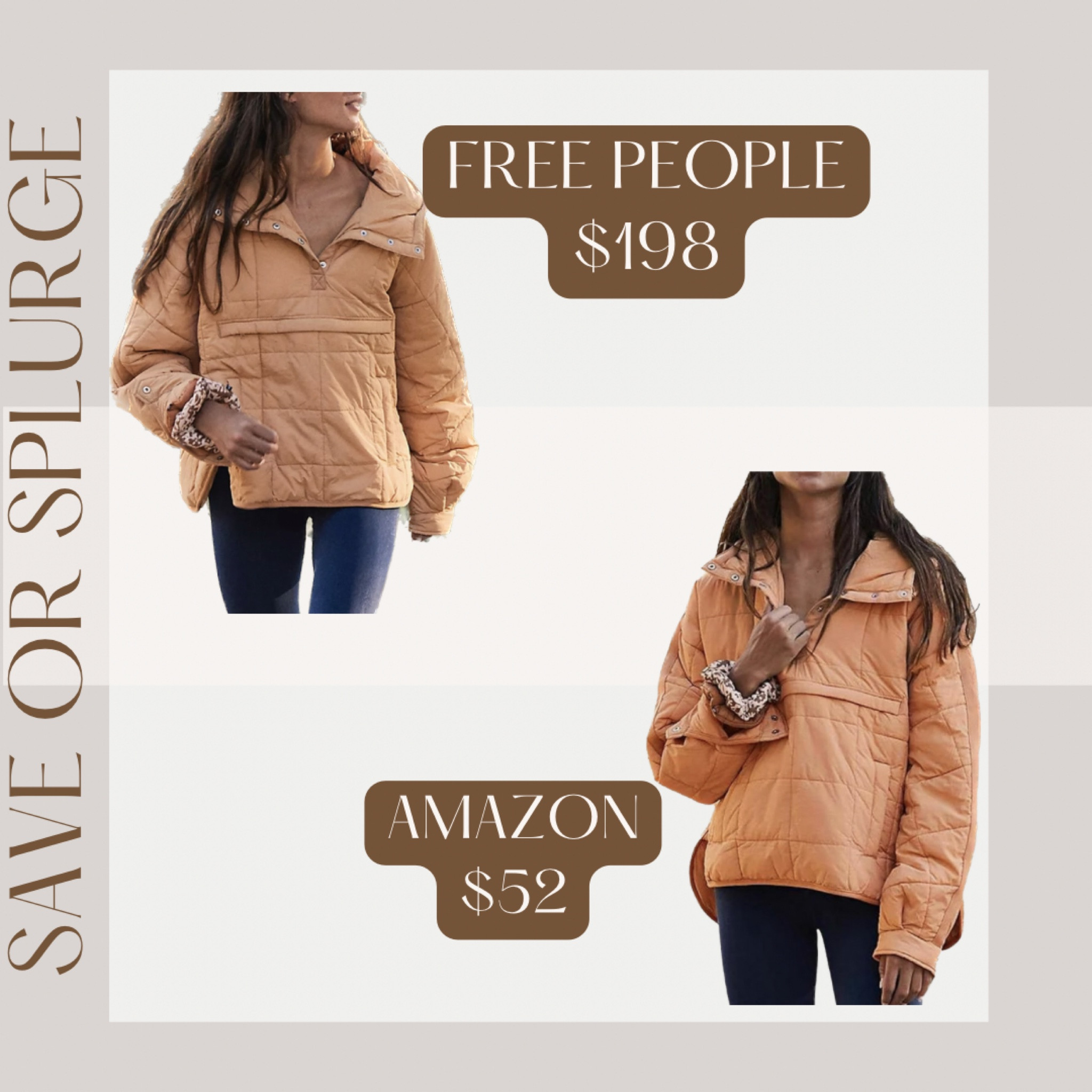 It’s Sunday so that means Save or Splurge time!! This Free People inspired puffer is my new favorite for this chilly weather 😍

#LTKSeasonal #LTKstyletip #LTKGiftGuide