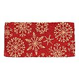 Creative Co-Op 32" L x 16" W Natural Coir w/Snowflakes, Red Doormats, Multi | Amazon (US)
