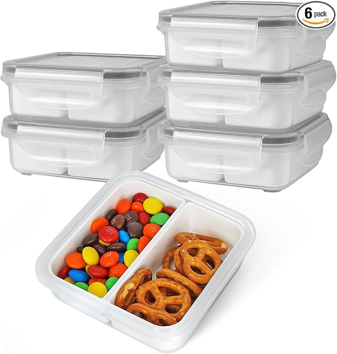 carrotez 2 Compartment Snack Containers, Mini Snack Containers for Mini Fridge, Small Food Storag... | Amazon (US)