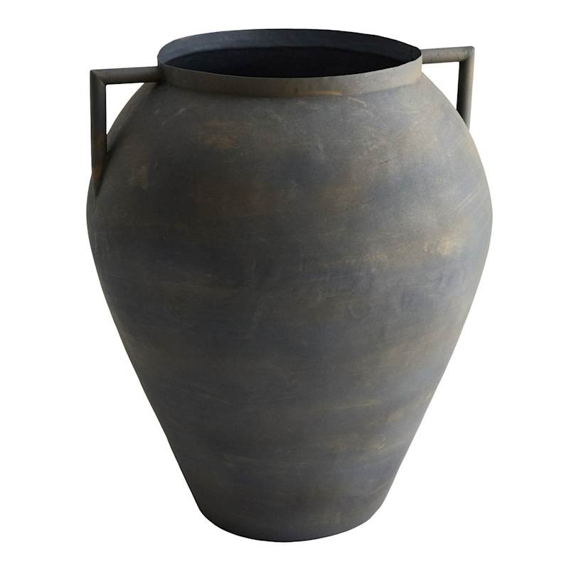 Brown Aged Metal Vase, 24" | At Home
