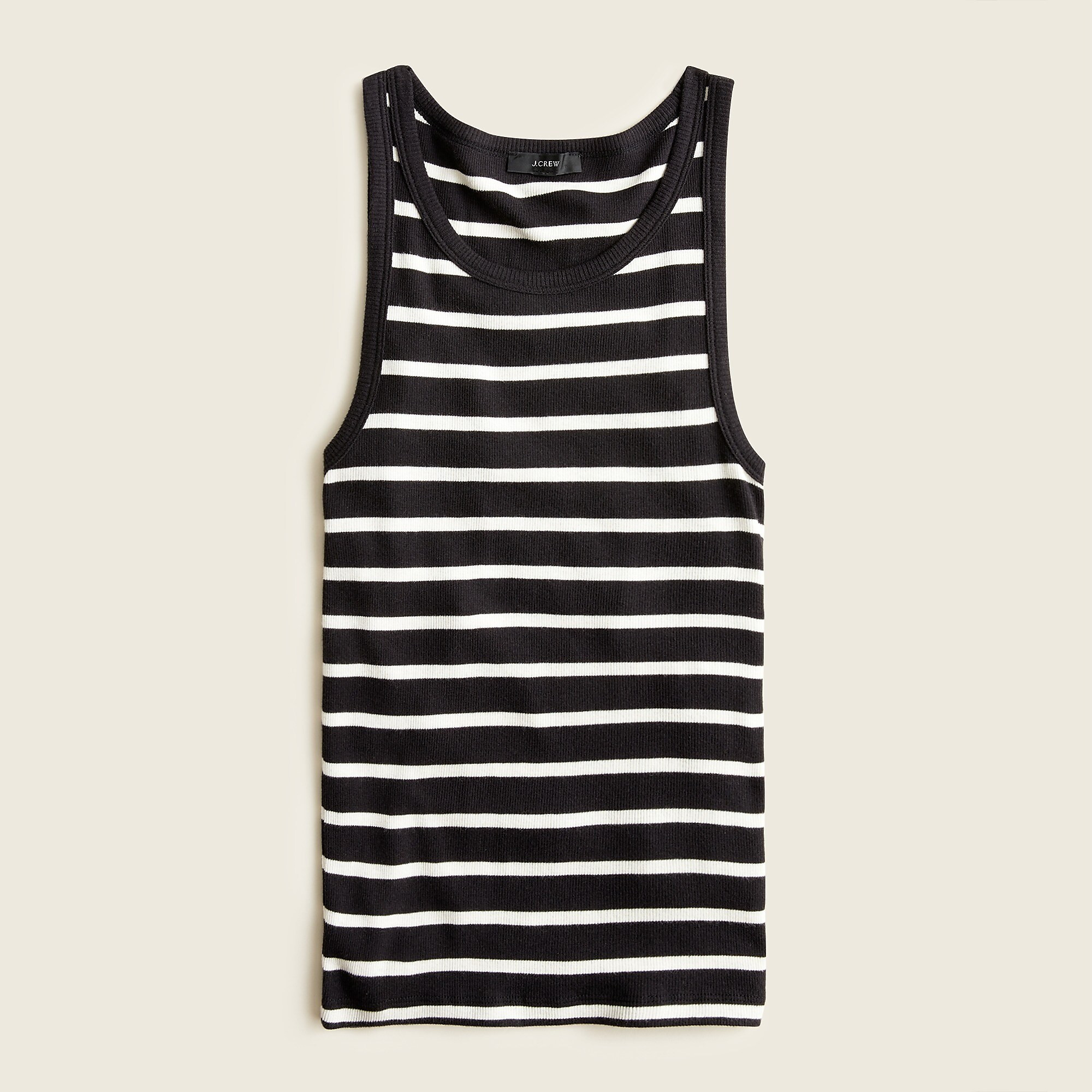 Ribbed cutaway tank in stripe | J. Crew US
