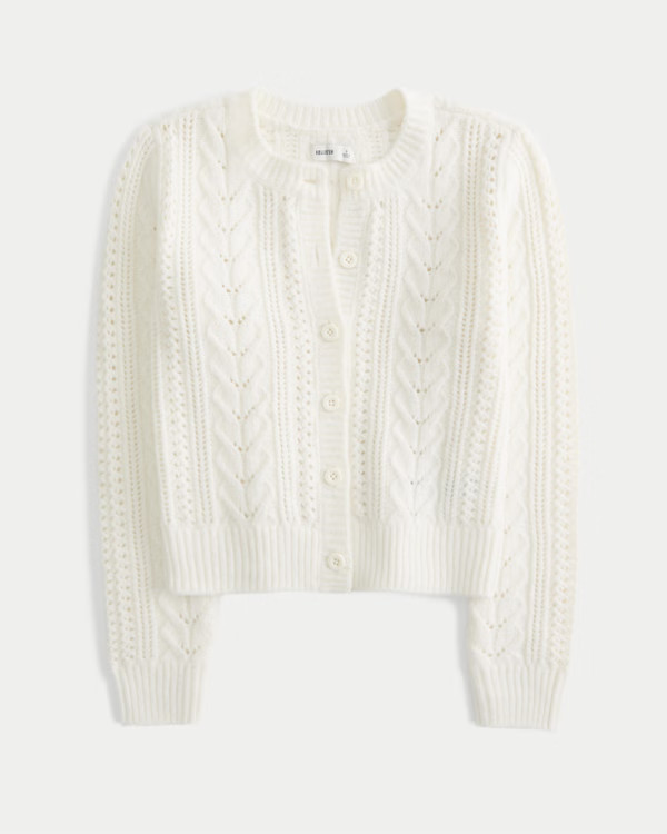 Women's Hollister Comfy Cloud Cable-Knit Cardigan | Women's Tops | HollisterCo.com | Hollister (US)