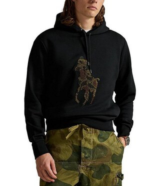 Camouflage Big Pony Long Sleeve Double-Knit Hoodie | Dillard's
