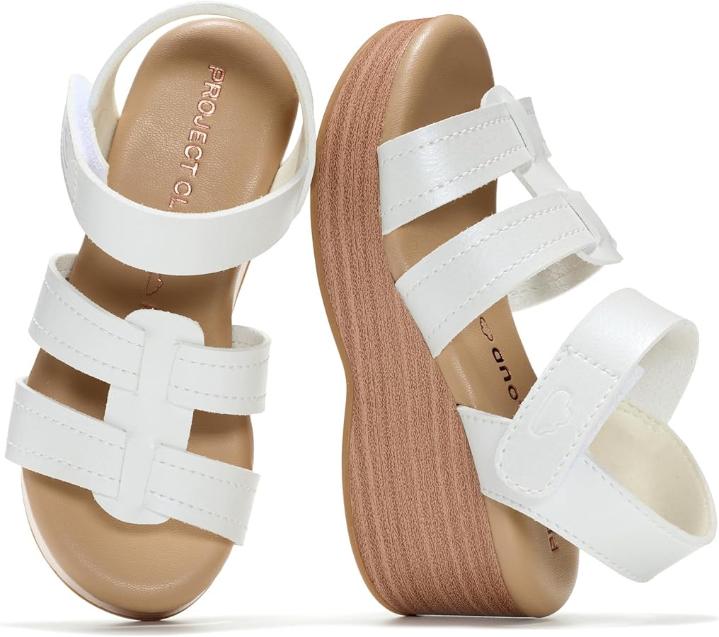 Project Cloud Girls Sandals - Dressy Beach Platform Heels with Comfortable Ultra Soft Memory Foam... | Amazon (US)