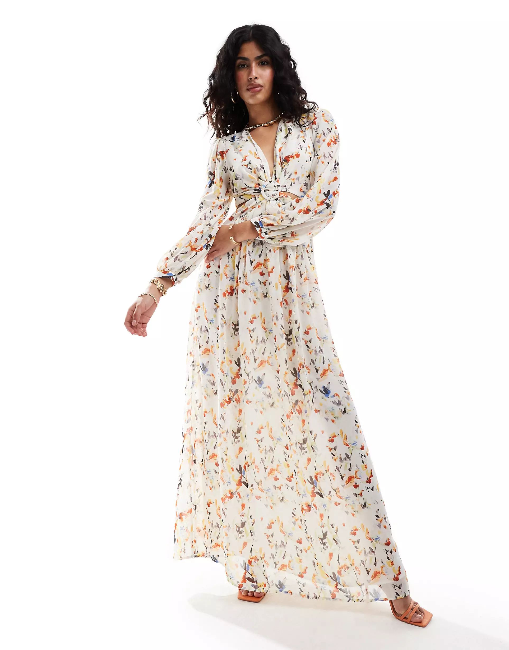 Style Cheat maxi dress with cut out detail in floral print | ASOS | ASOS (Global)
