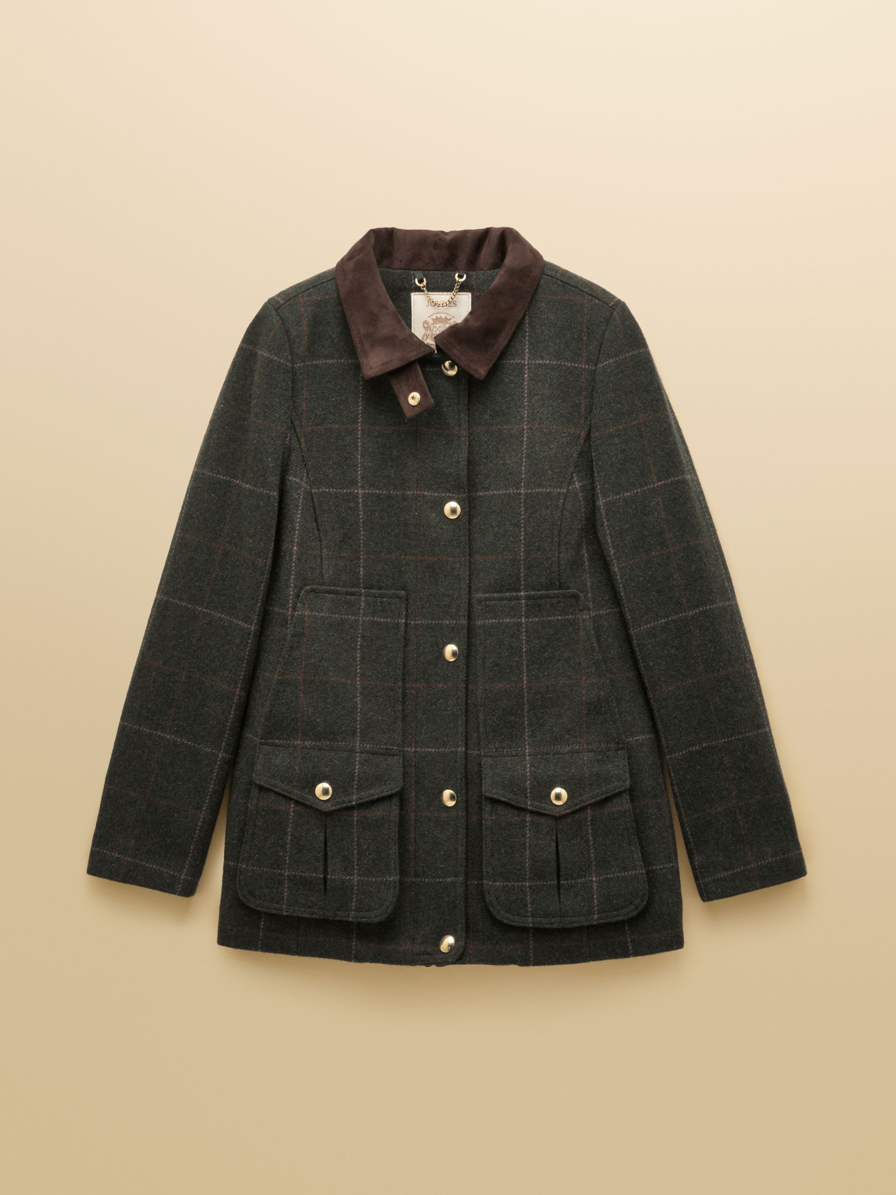 Classic Fieldcoat Green Tweed Coat | Joules | Joules