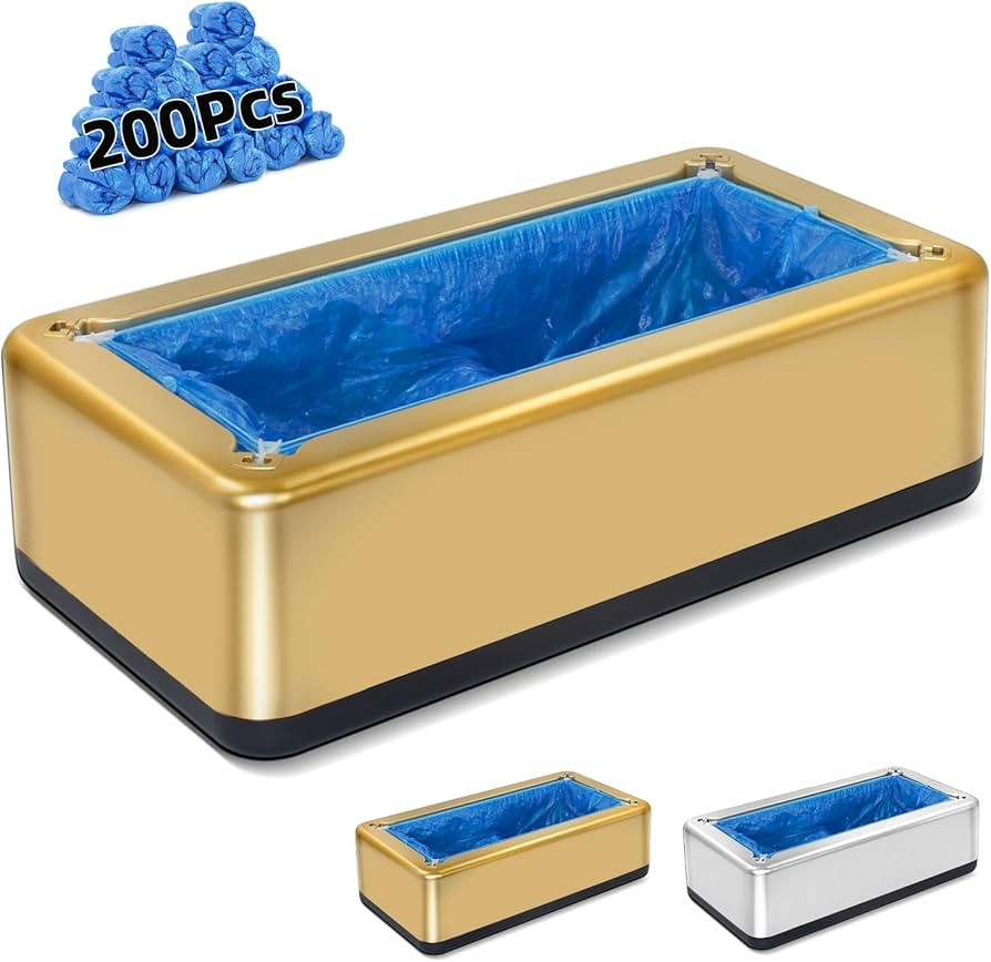 Automatic Shoe Covers Dispenser,200 Pcs Disposable Shoe Cover,Waterproof T Buckle Shoes Cover for... | Amazon (US)