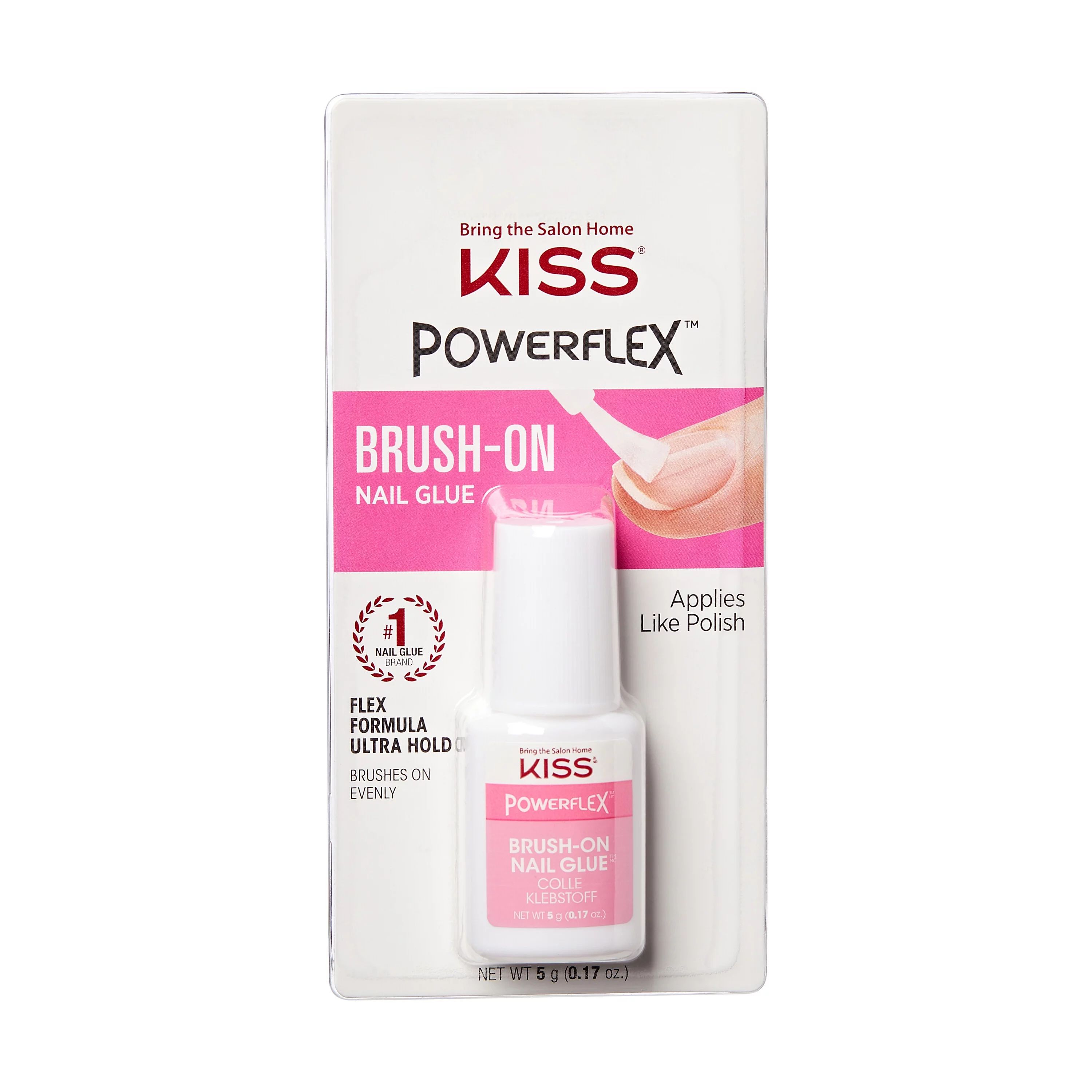 KISS PowerFlex Ultra Hold Brush-On Nail Glue, Net Wt. 5g (0.17 oz.) | Walmart (US)