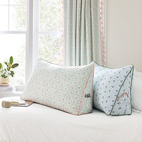 Hill House Home Clematis Scallop Floral Wedge Pillow | Pottery Barn Teen