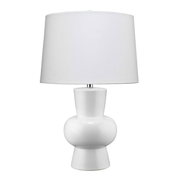 Alden Décor Cyra Ceramic Table Lamp, White - Bed Bath & Beyond - 32235956 | Bed Bath & Beyond