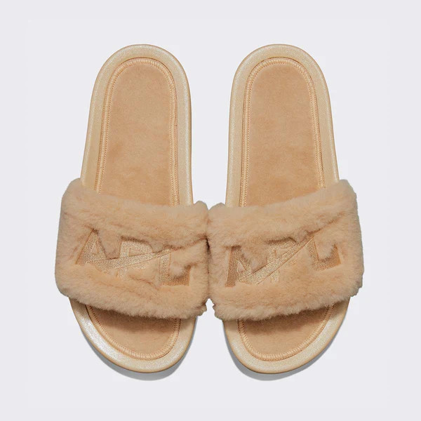 Women's Shearling Slide Champagne | APL