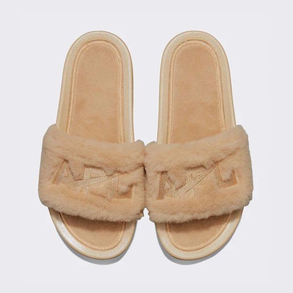 Women's Shearling Slide Champagne | APL - Athletic Propulsion Labs