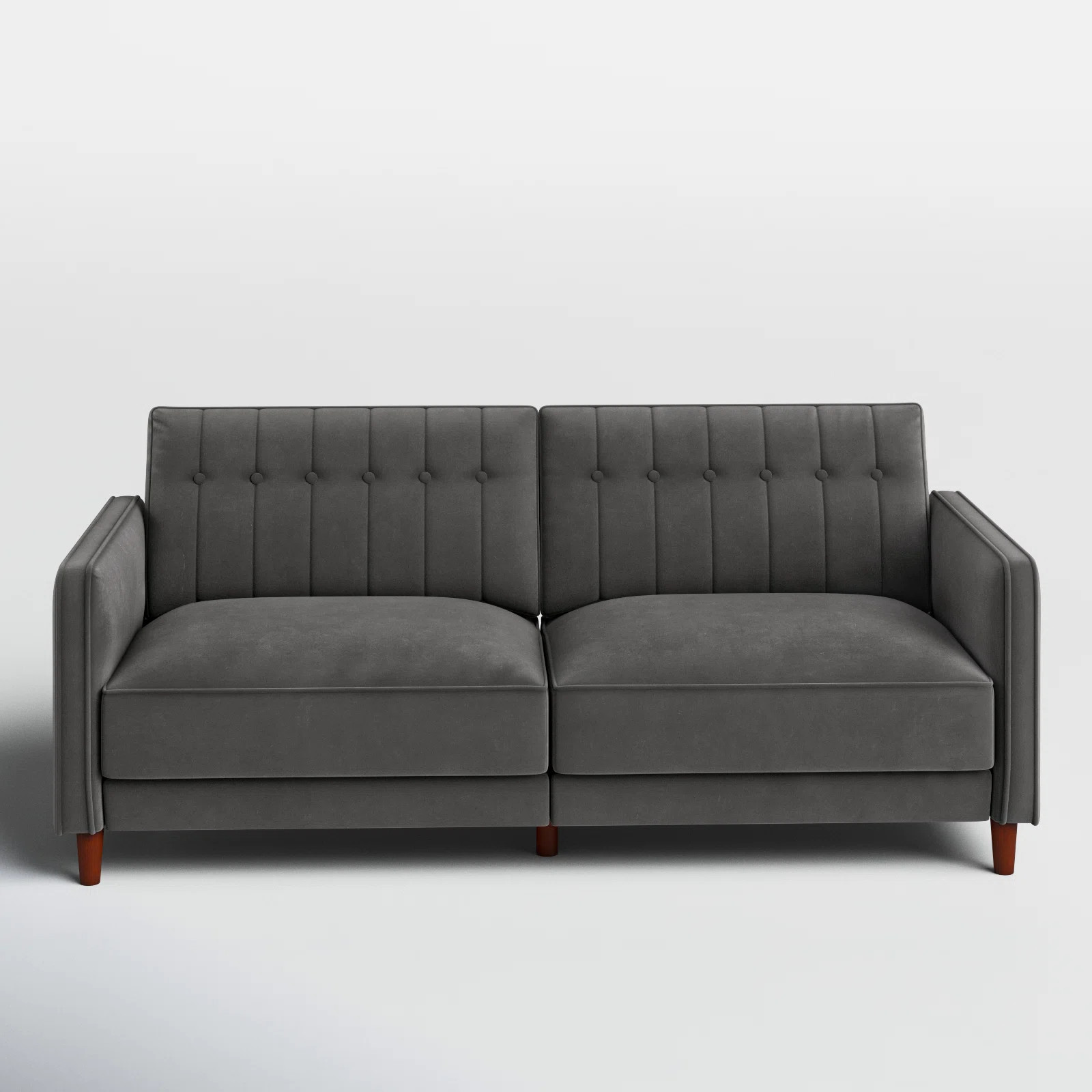 Perdue 81.5" Velvet Square Arm Convertible Sofa | Wayfair North America