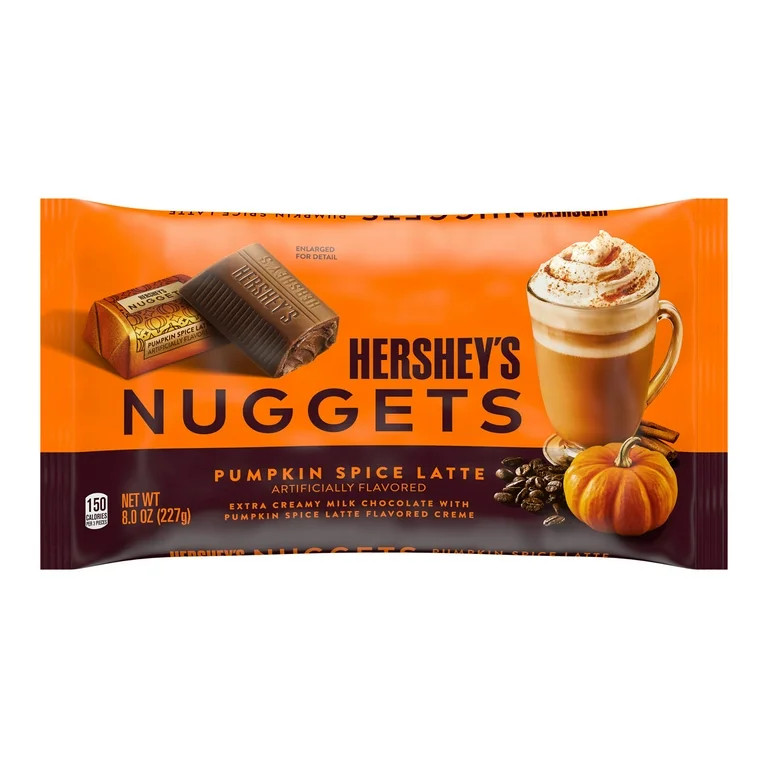 Hershey's Nuggets Pumpkin Spice Latte Flavored, Halloween Candy Bag, 8 oz - Walmart.com | Walmart (US)