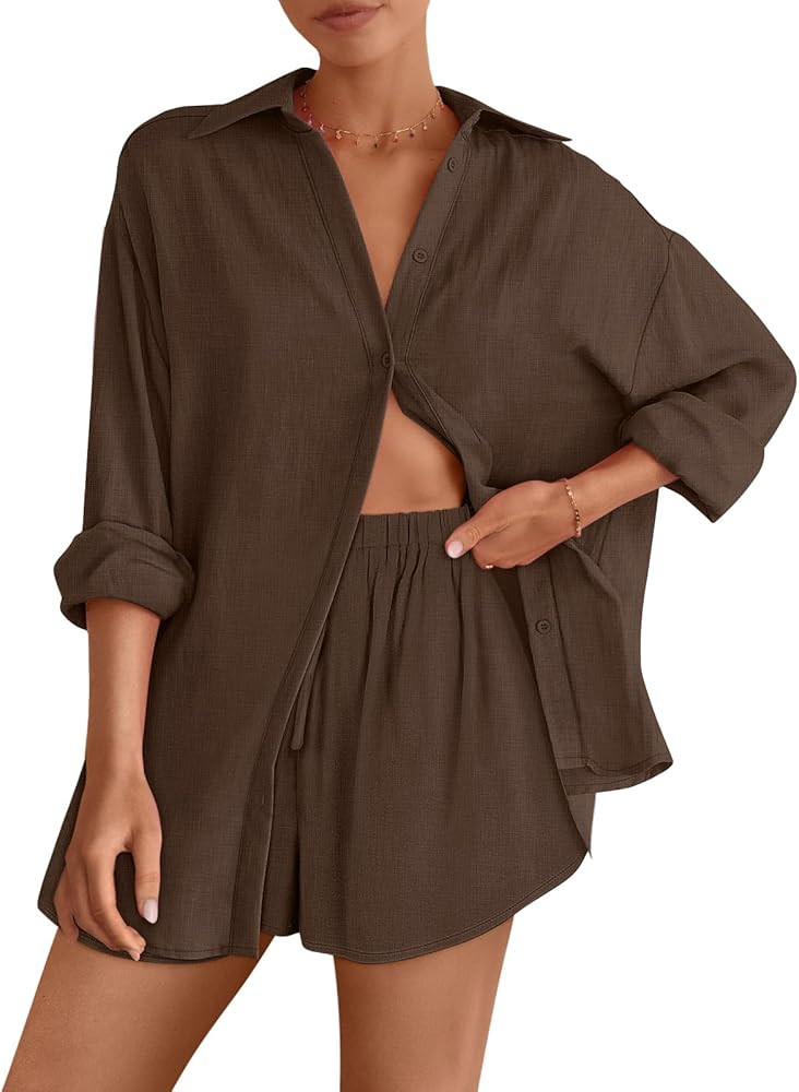 AUTOMET 2 Piece Sets Two Piece Lounge Matching Loungewear Resort 2024 Spring Fashion Clothes Trac... | Amazon (US)