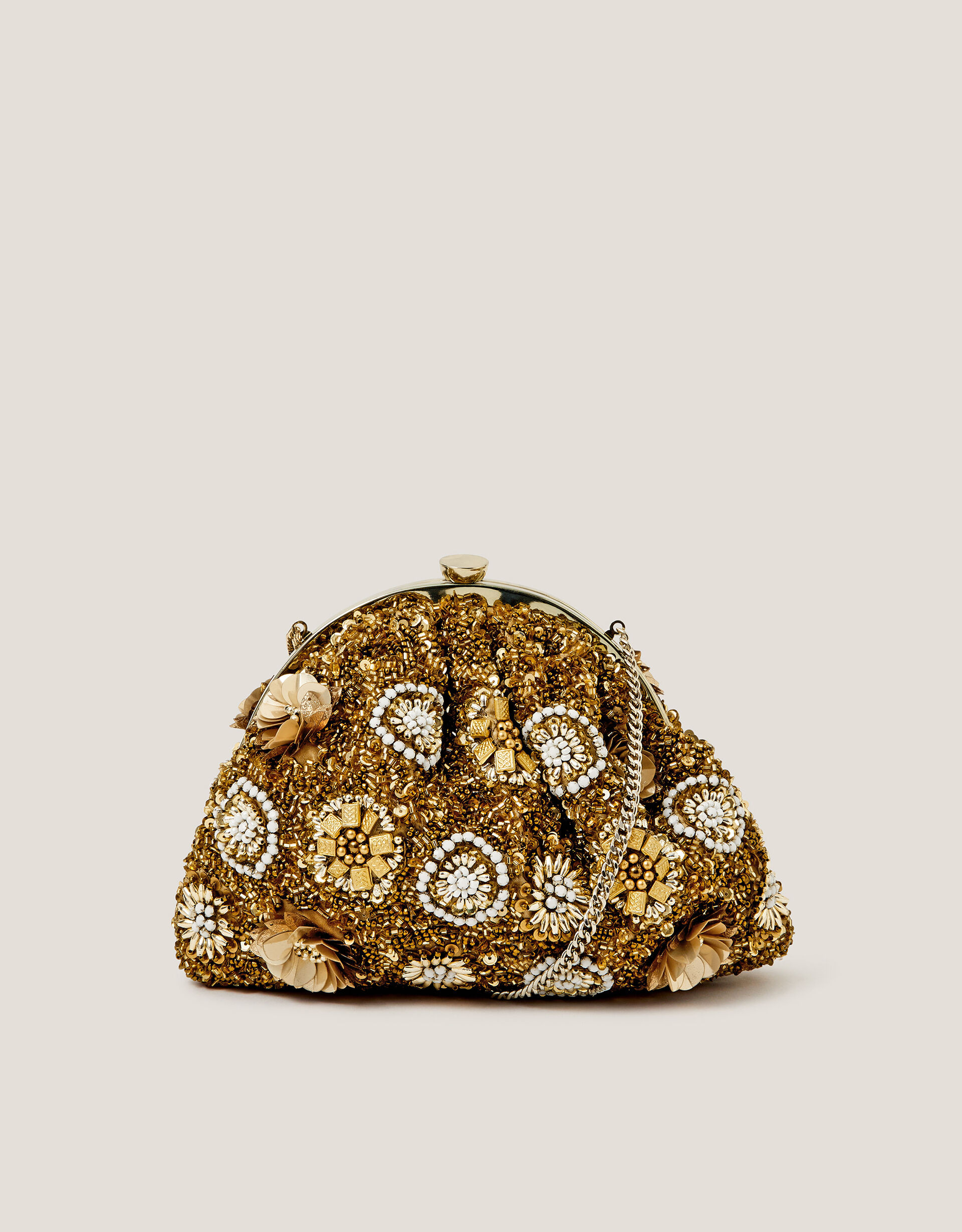 Lulu Flower Embellished Clutch Bag | Monsoon (UK)