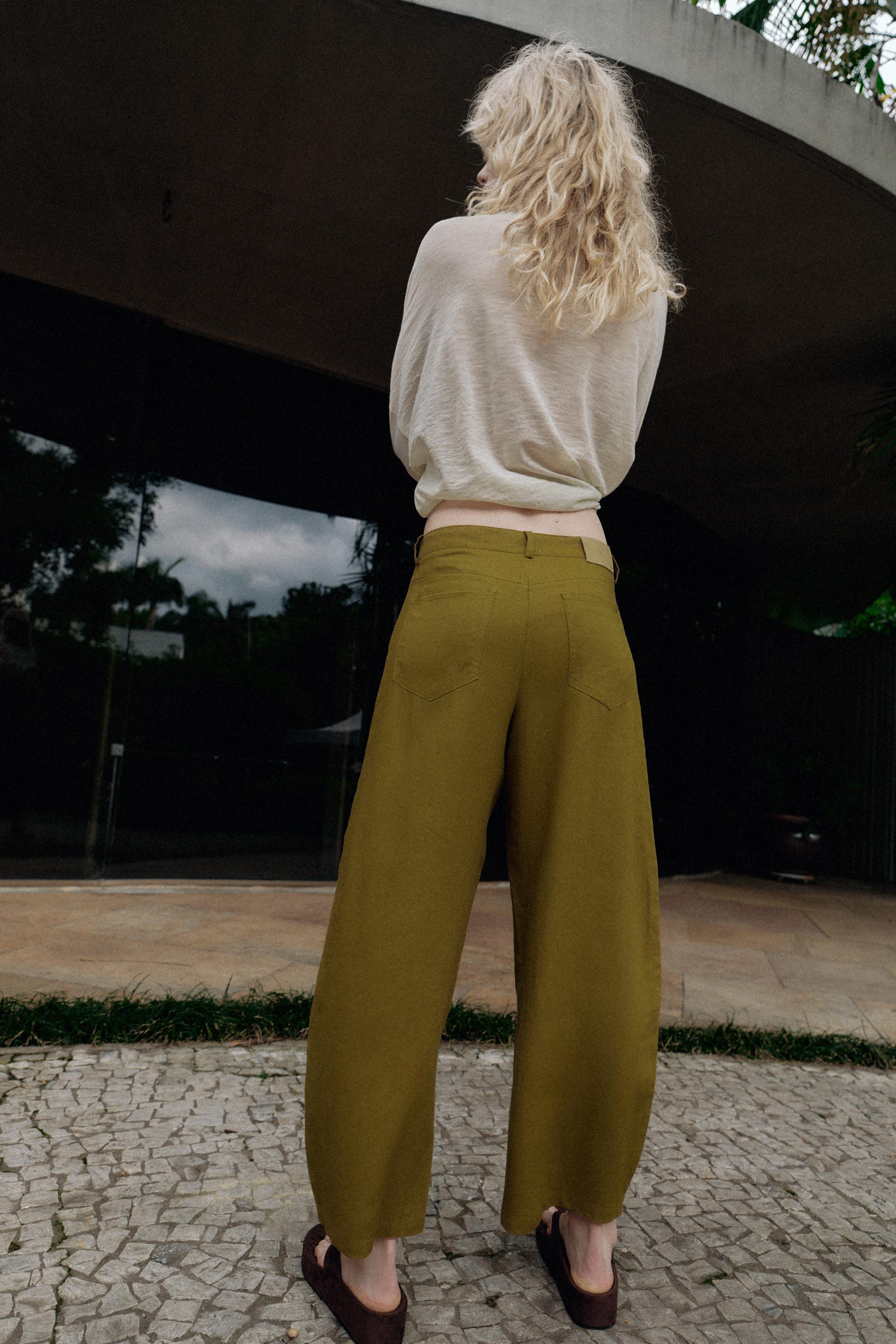 LINEN BALLOON PANTS | Zara US
