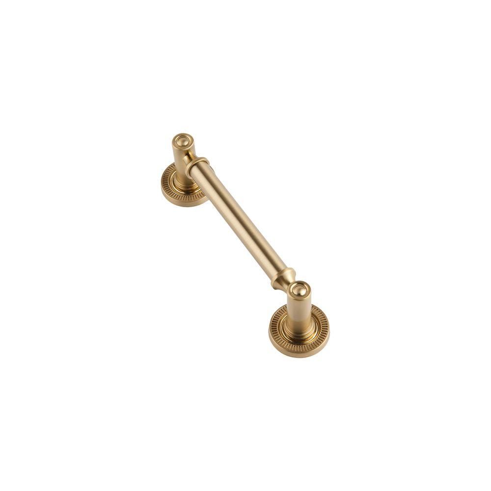 Minted 4 in. Center-to-Center Satin Brass Cabinet Pull | The Home Depot