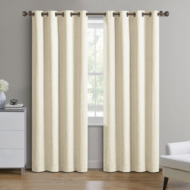 Better Homes & Gardens Solid Woven Textured Grommet Blackout Curtain Panel, 50" x 84" - Walmart.c... | Walmart (US)