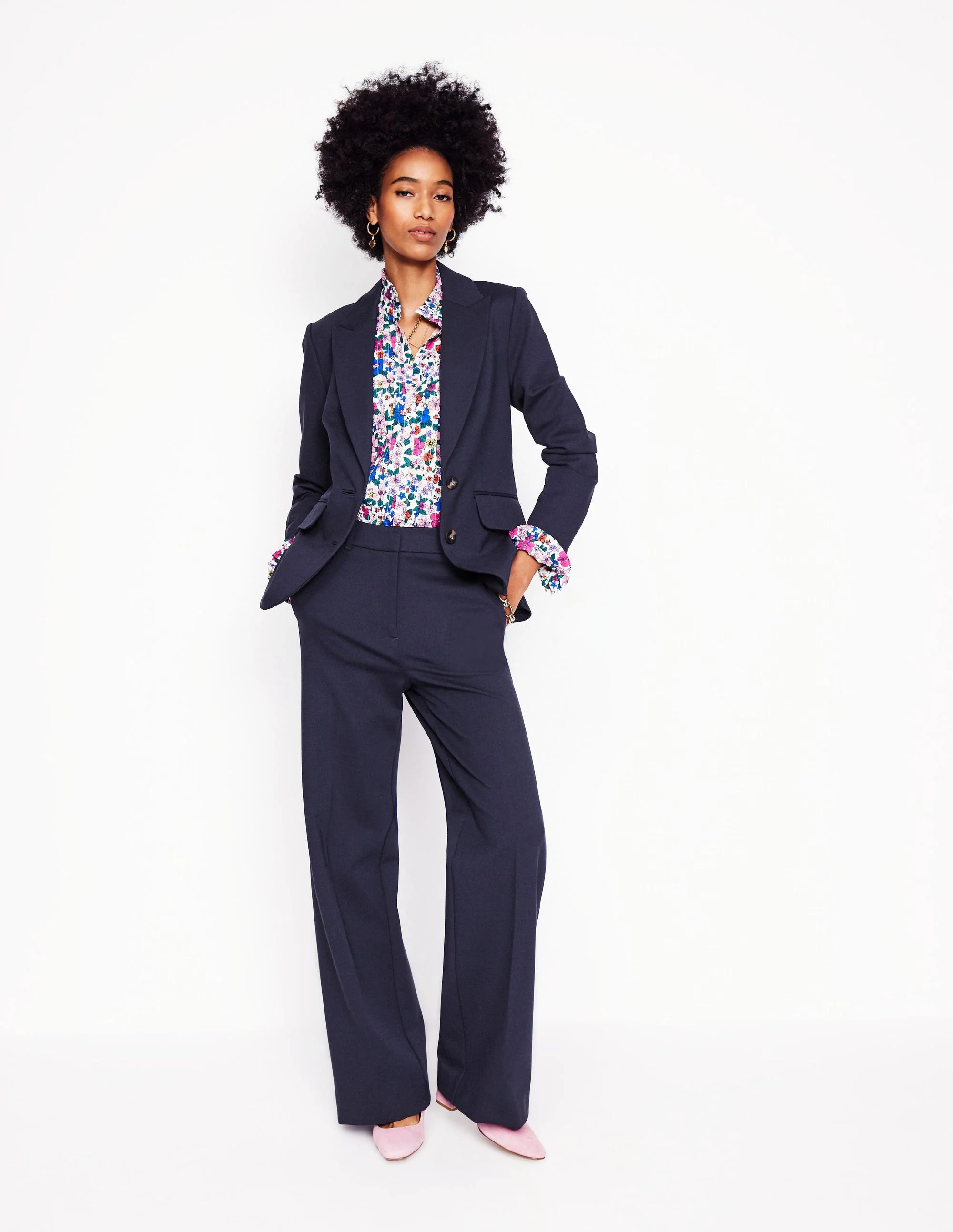 Marylebone Ponte Blazer-Navy | Boden (US)
