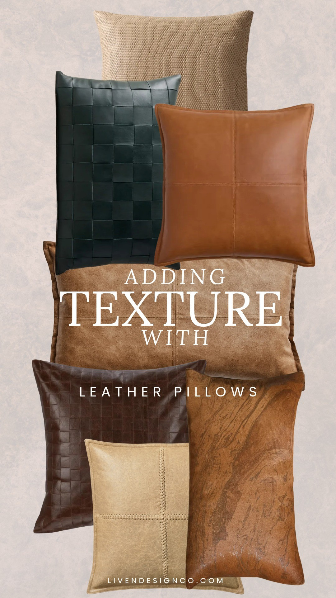 Leather pillow. Woven leather pillow. Leather lumbar pillow. Home decor. Textured pillow. Fall decor. Neutral decor. Textured neutral layered living room 

#LTKSeasonal #LTKHome #LTKSaleAlert
