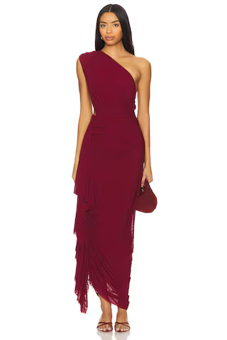 superdown Juliet Midi Dress in Oxblood from Revolve.com | Revolve Clothing (Global)