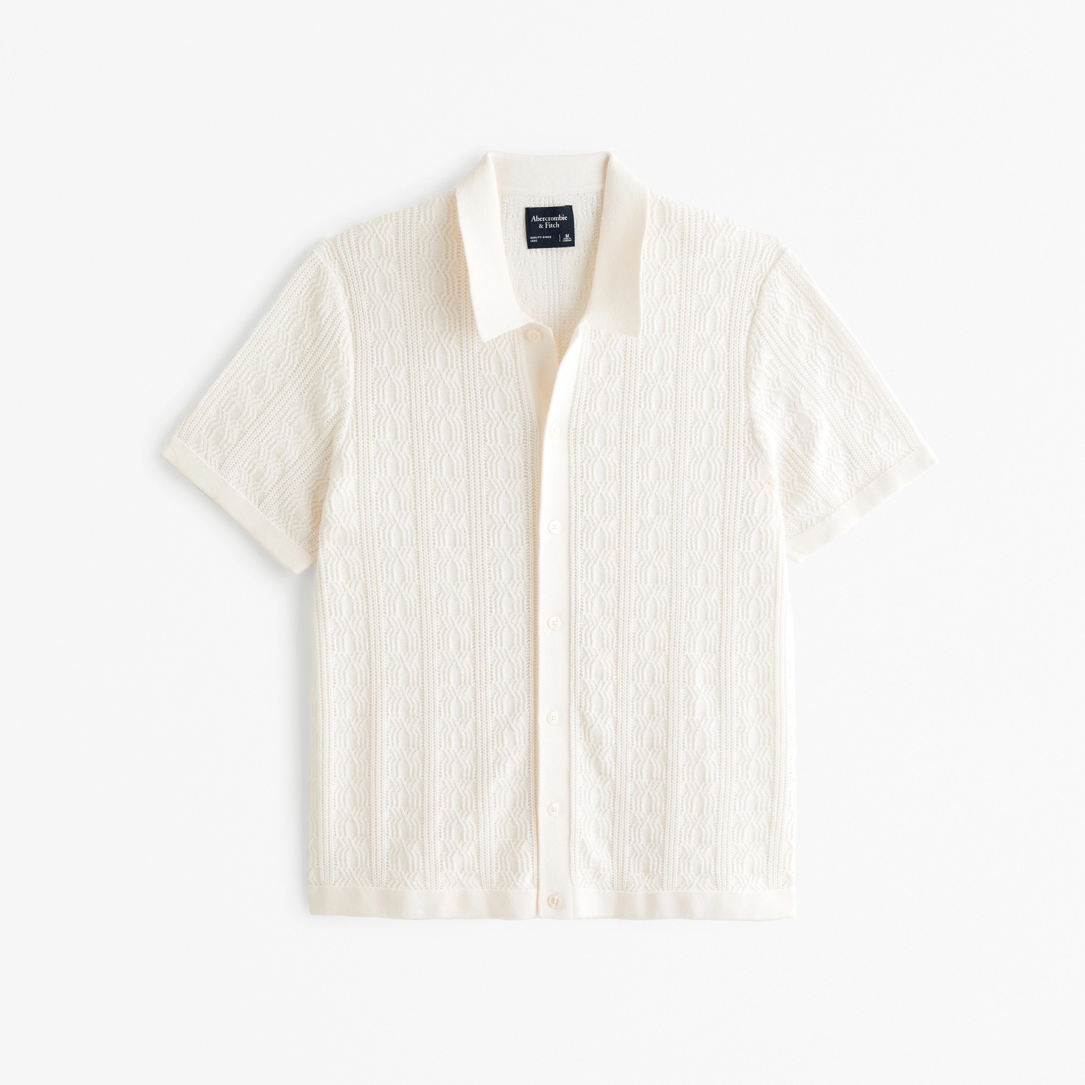 Stitch Button-Through Sweater Polo | Abercrombie & Fitch (US)