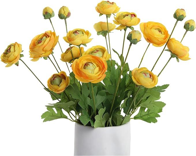 GLSATEMAN Artificial Silk Flowers Persian Buttercup Heavy Color Ranunculus Flower 5 Pcs,Suitable ... | Amazon (US)