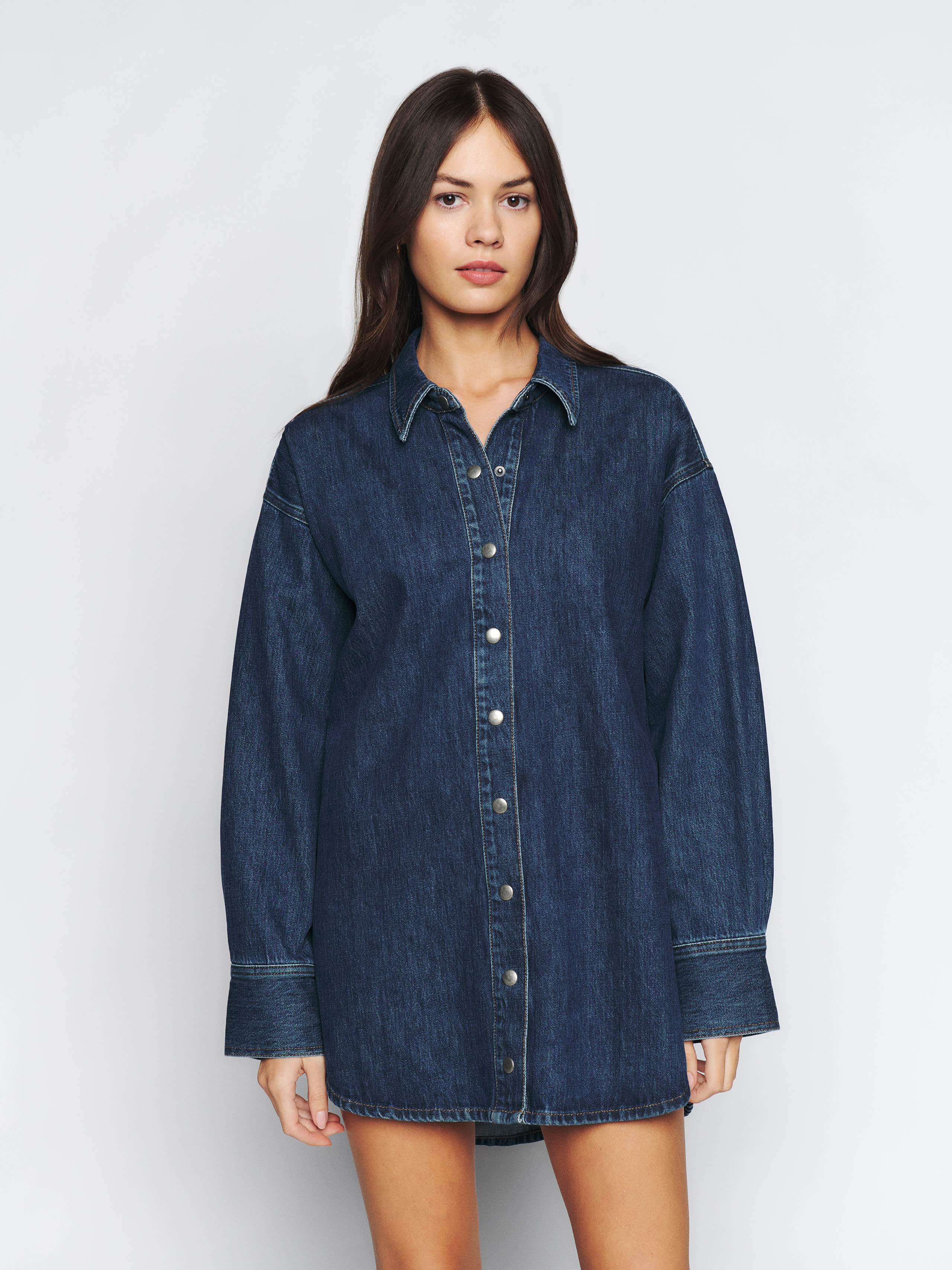 Angelo Oversized Denim Shirt Dress | Reformation (Global)