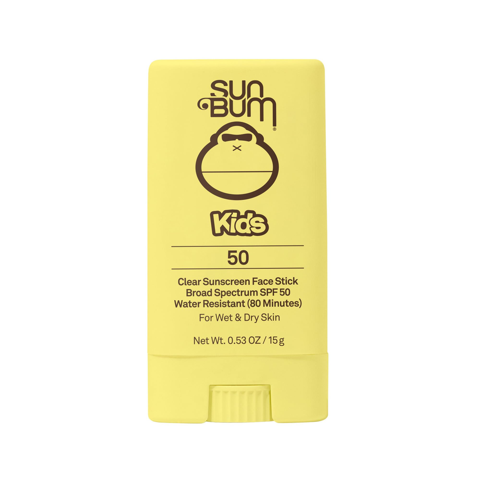 Sun Bum Kids SPF 50 Clear Face Stick Sunscreen - Wet or Dry Skin Application Broad Spectrum Sunsc... | Amazon (US)