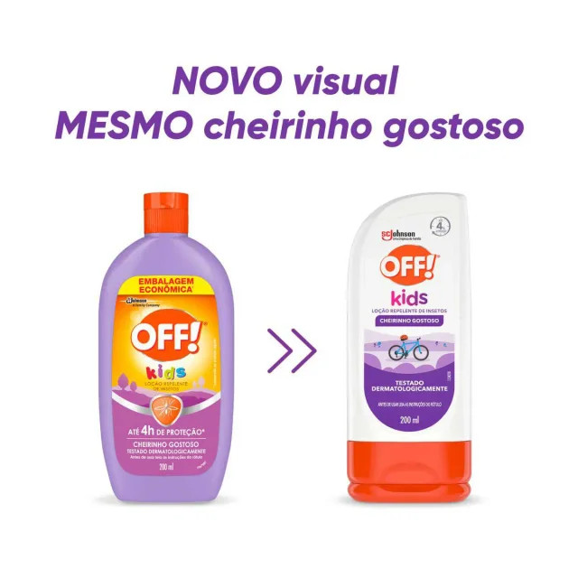Repelente Off! Kids com DEET Loção 200ml | Drogasil BR