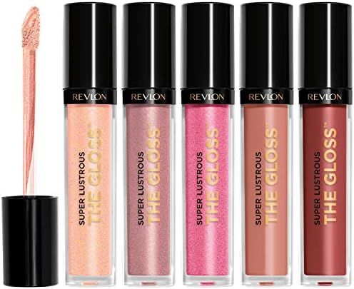 Lip Gloss Set by Revlon, Super Lustrous 5 Piece Gift Set, Non-Sticky, High Shine, Cream & Pearl F... | Amazon (US)