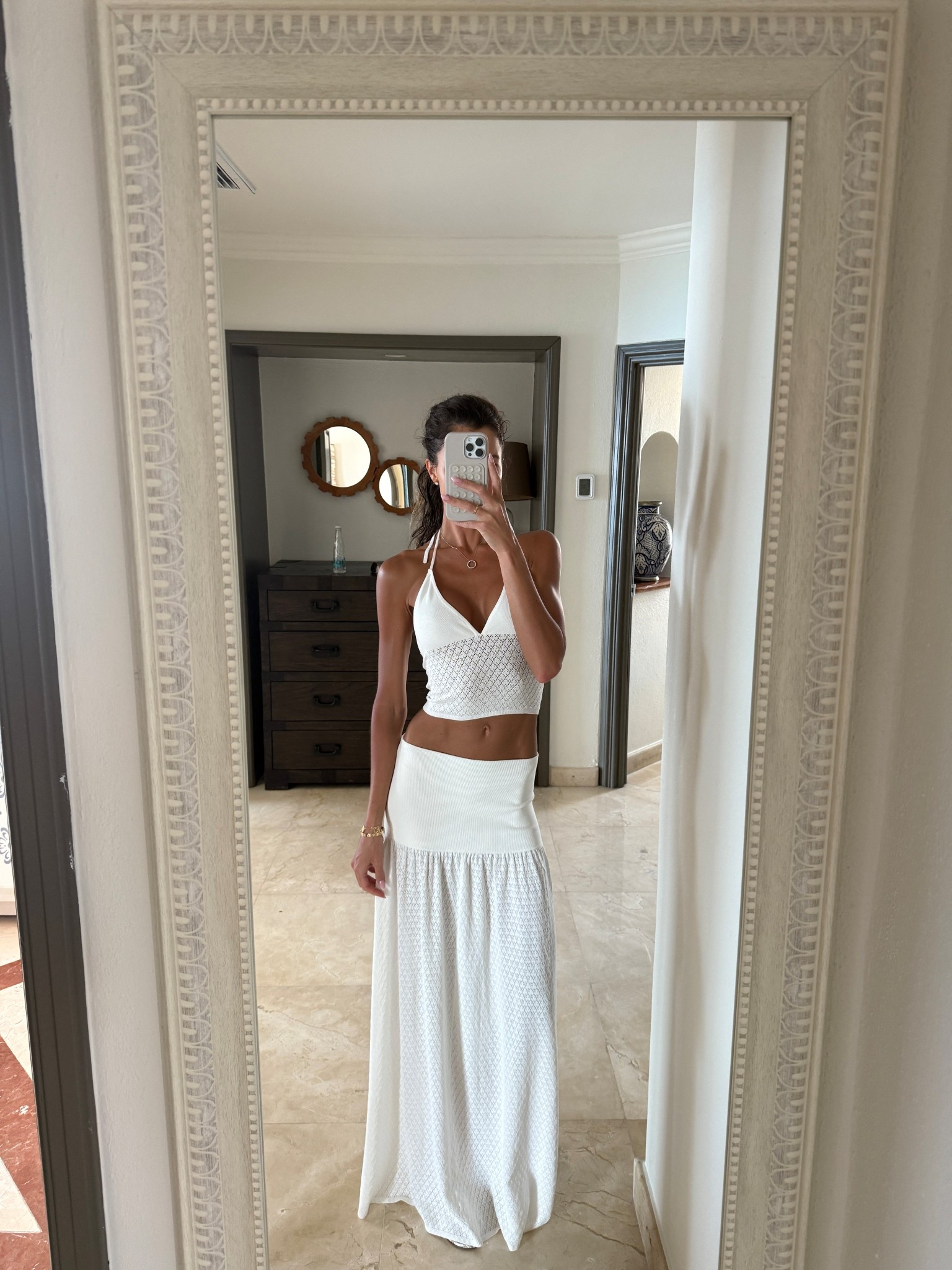 Beautiful white set for vacation. Wearing smalls. #honeymoon #cabo 

#LTKWedding #LTKTravel #LTKSeasonal
