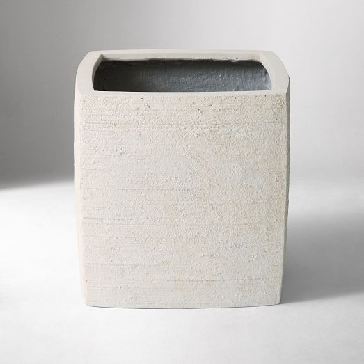 Curved Square Ficonstone Indoor/Outdoor Planters | West Elm (US)