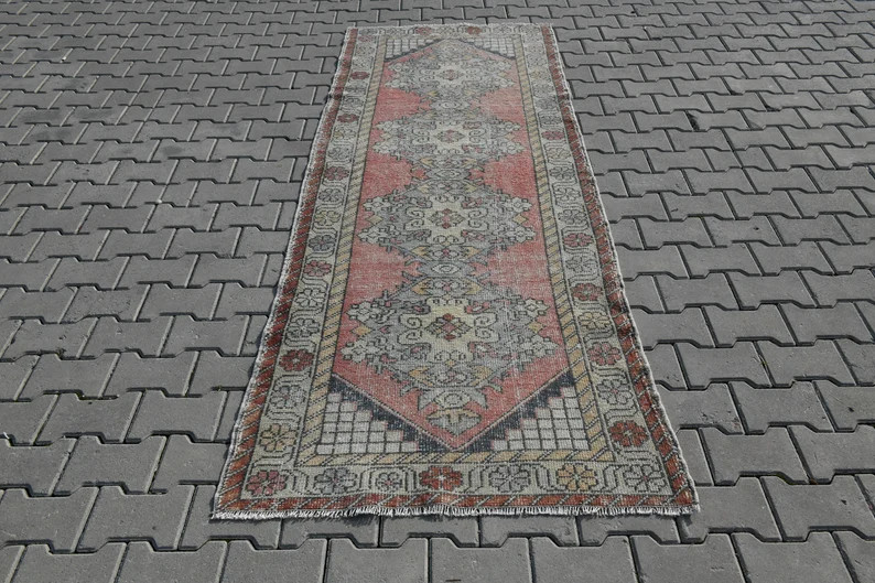 3x9ft,Turkish Runner Rug,Hallway Rug,Runner Rugs,Custom Rugs,Wool Rug,Floor Rug,Vintage Runner,Ki... | Etsy (US)