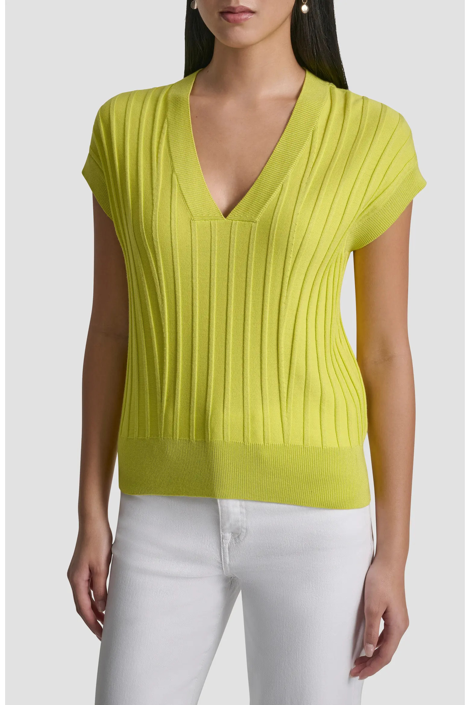 Rib Short Sleeve Sweater (Women) | Nordstrom | Nordstrom