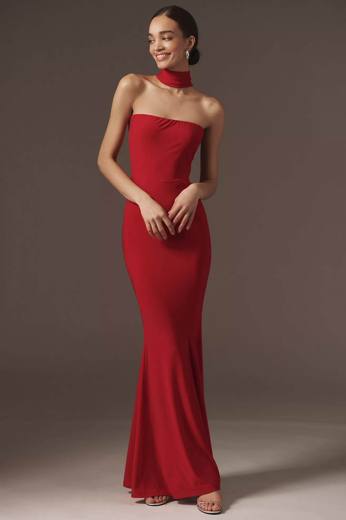 Norma Kamali Turtleneck Strapless Fishtail Gown | Anthropologie (US)