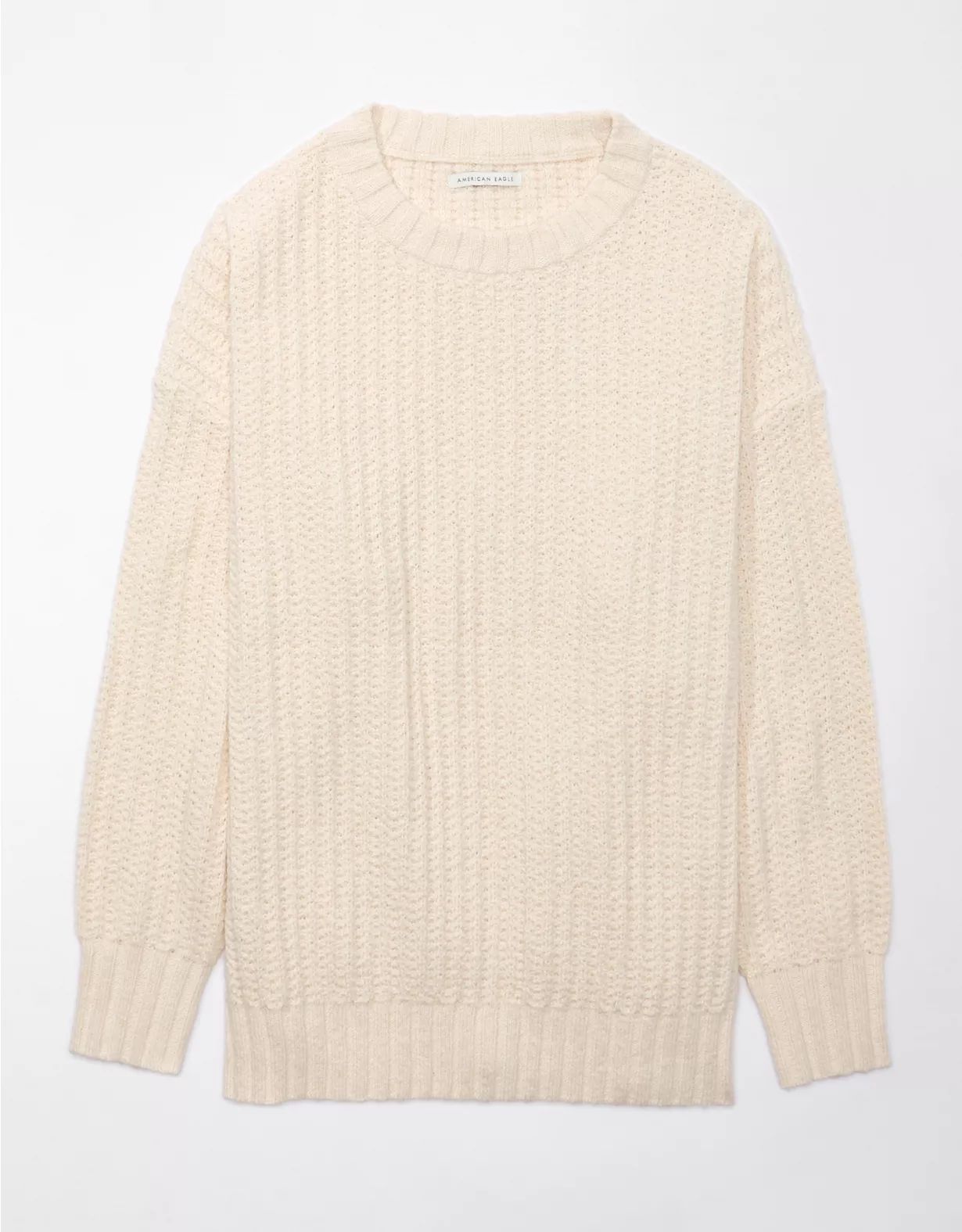 AE Oversized Crew Neck Sweater | American Eagle Outfitters (US & CA)