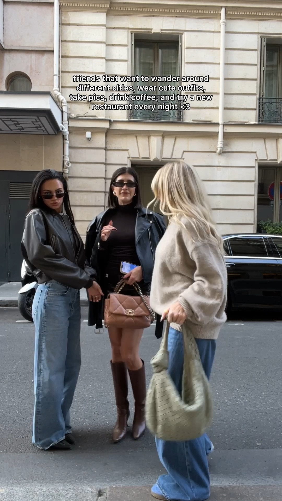 neutral wide leg denim + leather bomber jacket + knee high boots outfit for fall 

#LTKstyletip #LTKSeasonal #LTKshoecrush