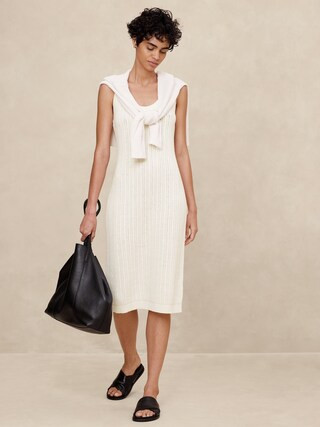 Crochet Midi Sweater Dress | Banana Republic Factory