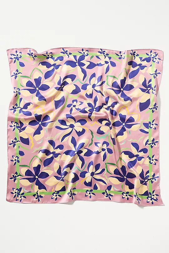 Geometric Floral Printed Hair Scarf | Anthropologie (US)