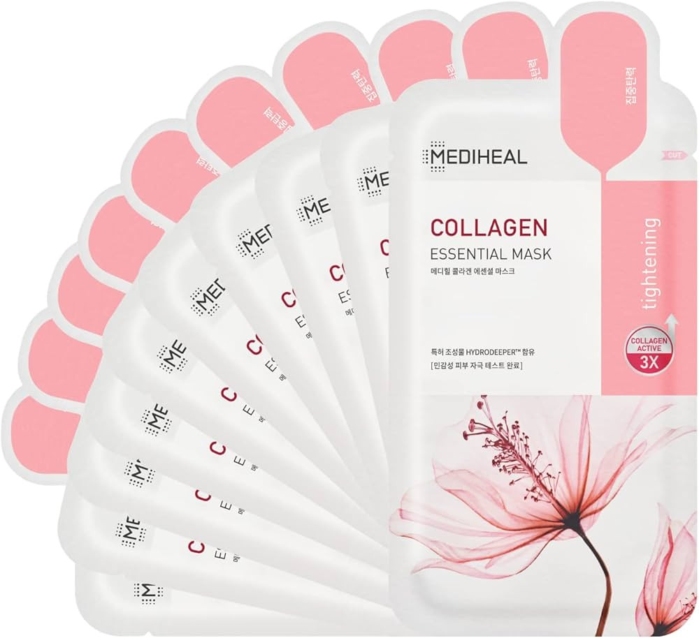 Mediheal Official [Korea's No 1 Sheet Mask] - Collagen Essential Lifting & Firming Mask 10 pack R... | Amazon (US)