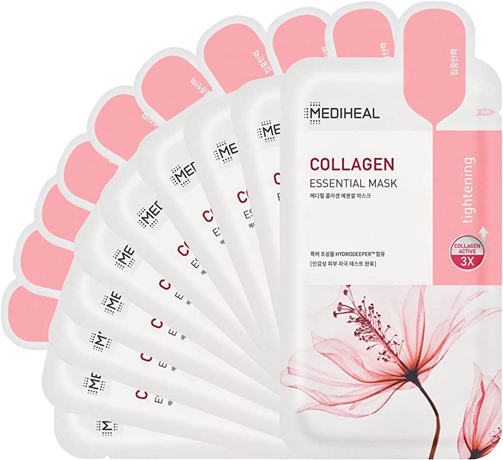 Mediheal Official [Korea's No 1 Sheet Mask] - Collagen Essential Lifting & Firming Mask 10 pack R... | Amazon (US)