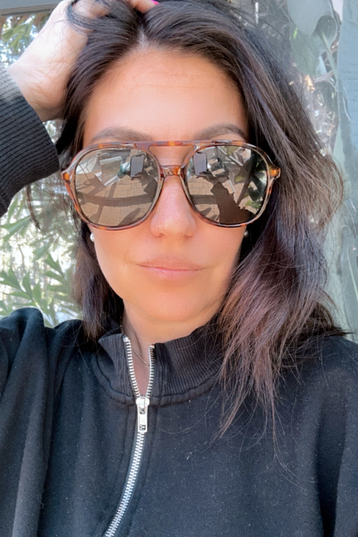 Love these Amazon shades! Not too big, don’t slide down and aren’t heavy! Also no clips so they don’t get caught in your hair if you put them on top your head! Only $14 retro aviator 
Amazon amazonfind

#LTKfindsunder50 #LTKstyletip