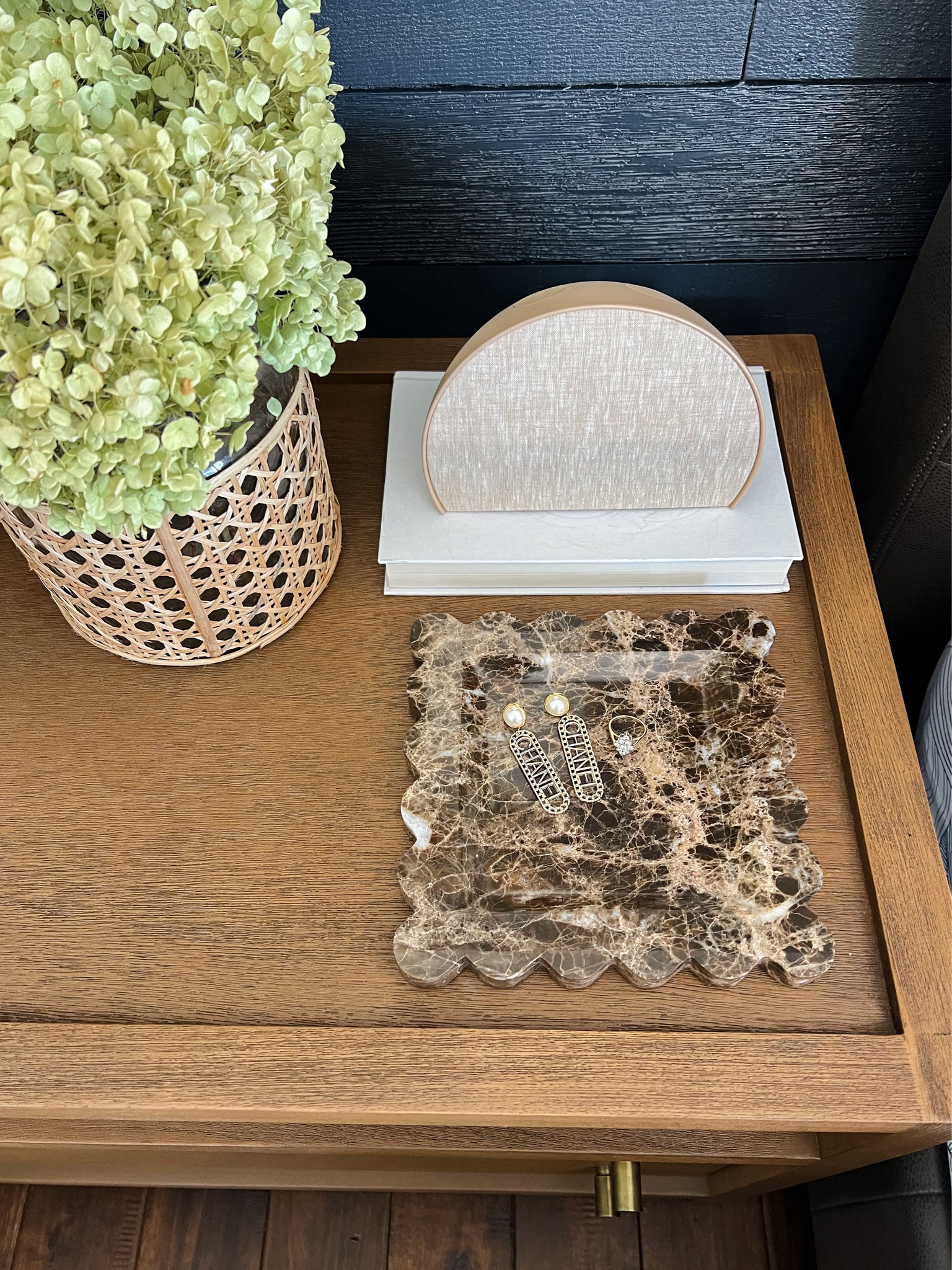 Scalloped marble tray from Amazon. 

#LTKhome #LTKGiftGuide #LTKbeauty