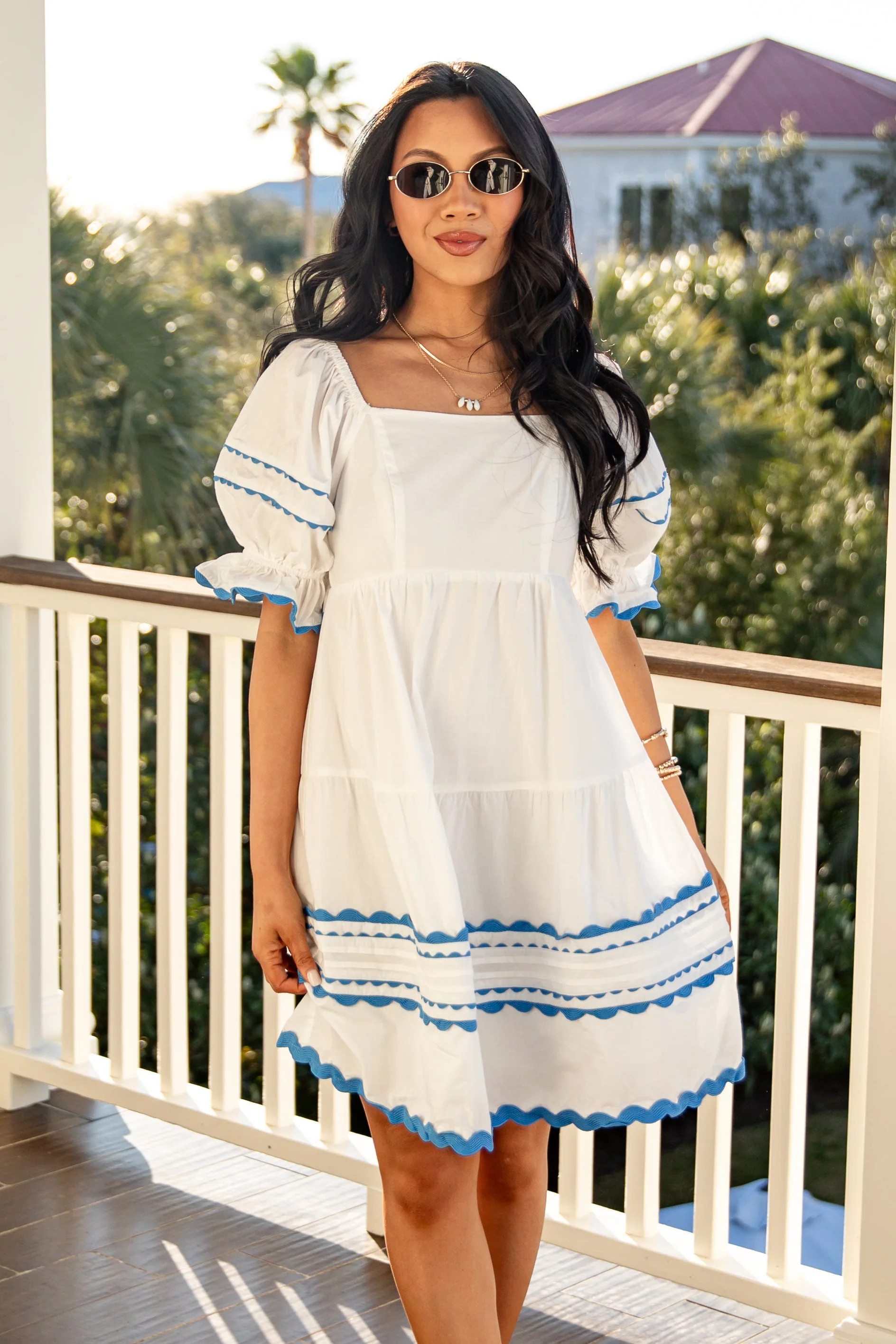 Trendy Puff Sleeve Off White Mini Dress | Women's Dress | ShopDressUp | Dress Up