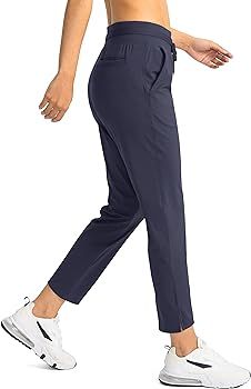 Soothfeel Women's Golf Pants with 4 Pockets 7/8 Stretch High Wasited Sweatpants Travel Athletic W... | Amazon (US)